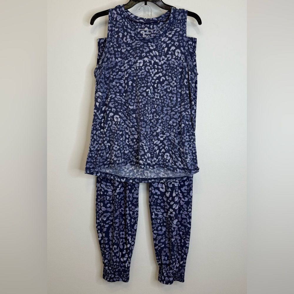 Tommy Bahama Blue Animal Print Active Jogger Pant Tank Top Matching Set